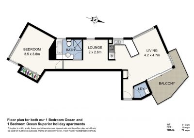 (1 Bed) Floor Plan - Ocean & Ocean Superior